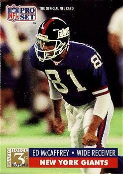 Ed McCaffrey New York Giants 1991 Pro set NFL #812
